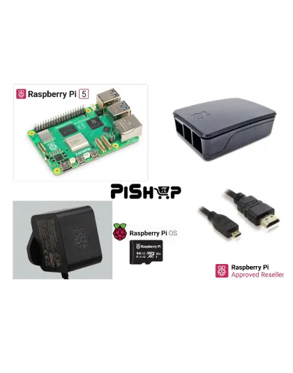 Raspberry Pi5 4GB Black Official Kit 64GB uSD