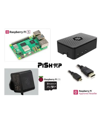 Raspberry Pi5 4GB Black OneNine Kit 64GB uSD