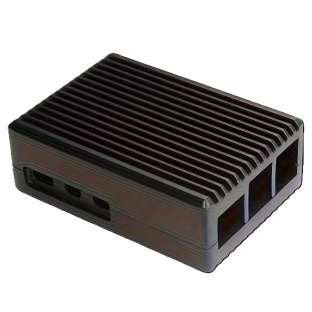 Passive Cooling Case for Raspberry Pi 5 – Matte Black Aluminium