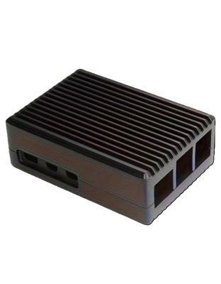 Passive Cooling Case for Raspberry Pi 5 – Matte Black Aluminium
