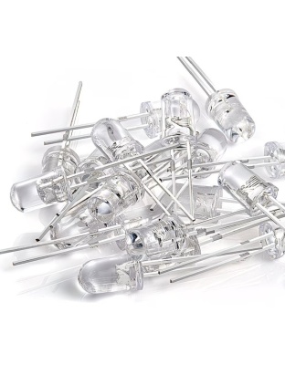 500Pcs 5MM Clear LED Mixed Kit Red Green Yellow Blue White ( Not Diffused )