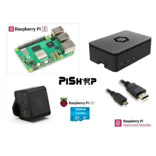 Raspberry Pi5 8GB Black OneNine Kit with 32GB Kioxia micro SD