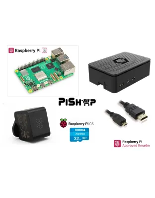 Raspberry Pi5 8GB Black OneNine Kit with 32GB Kioxia micro SD