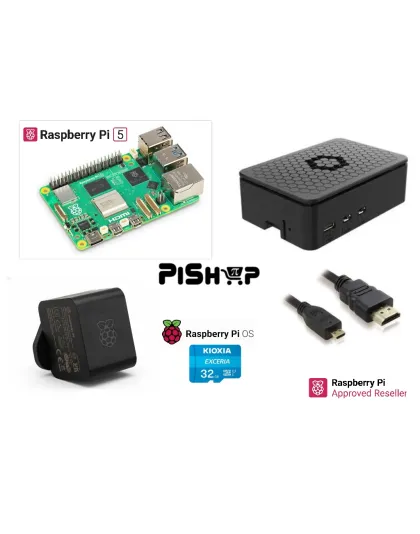 Raspberry Pi5 8GB Black OneNine Kit with 32GB Kioxia micro SD