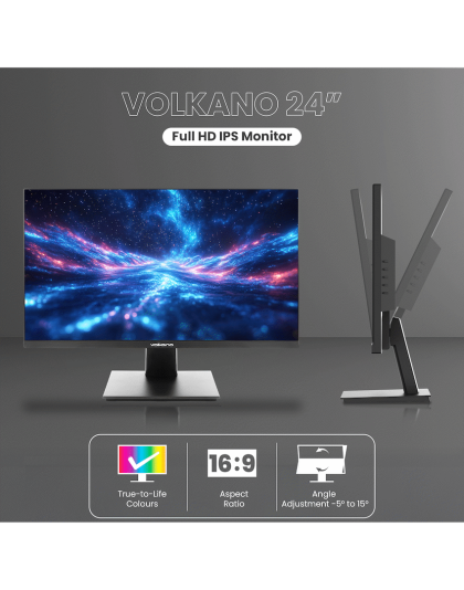 Volkano 24-inch Full HD IPS Monitor with HDMI/VGA, 100 Hz