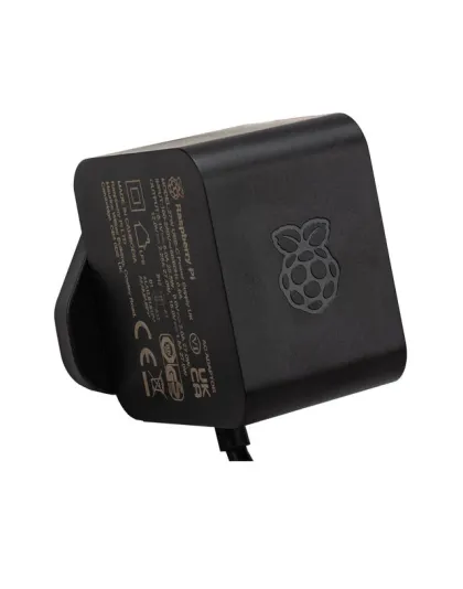Raspberry Pi Official 27W USB-C power supply Black 5.1V 5A PSU Type EU(for Pi5)