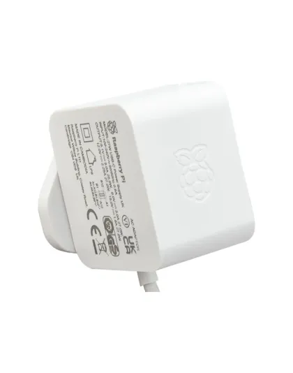 Raspberry Pi Official 27W USB-C power supply White 5.1V 5A PSU Type EU(for Pi5)