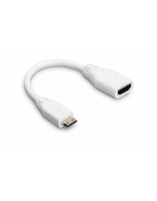 Official Mini HDMI Male to Standard HDMI Female Cable 10CM White for Zero