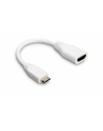 Official Mini HDMI Male to Standard HDMI Female Cable 10CM White for Zero