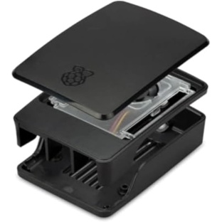 Raspberry Pi 5 official black case with fan and heatsink