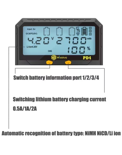 PD 20W LCD fast universal battery charger