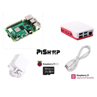 Raspberry Pi4 Model B 8GB Red/White Official Case Kit 64GB uSD