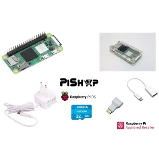 Raspberry Pi Zero 2 WH Acrylic Kit (with pre-soldered header) Kioxia 32GB uSD